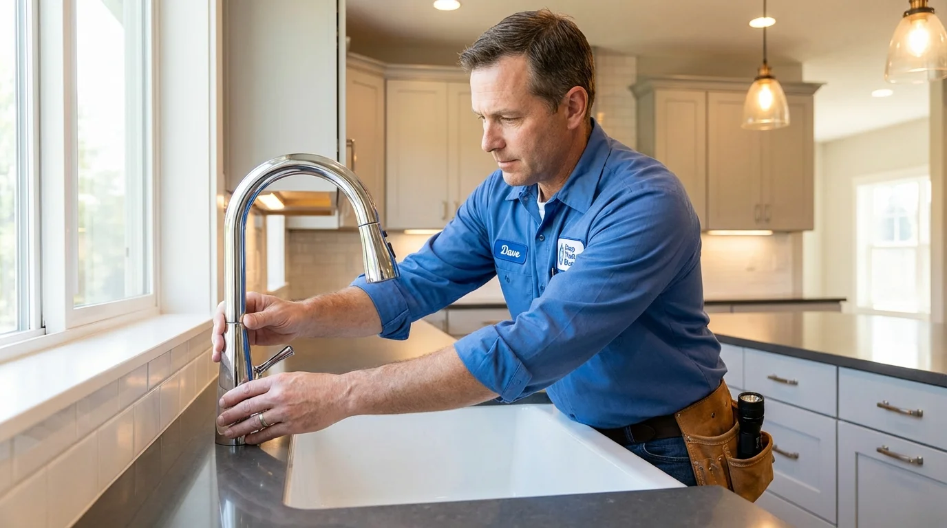 Kitchen faucet installation by Johns Plumbing LLC in Shamokin Dam